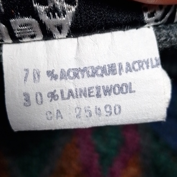 Moda di lentzos mens wool sweater size medium aztec geometric print green blue - Picture 5 of 6